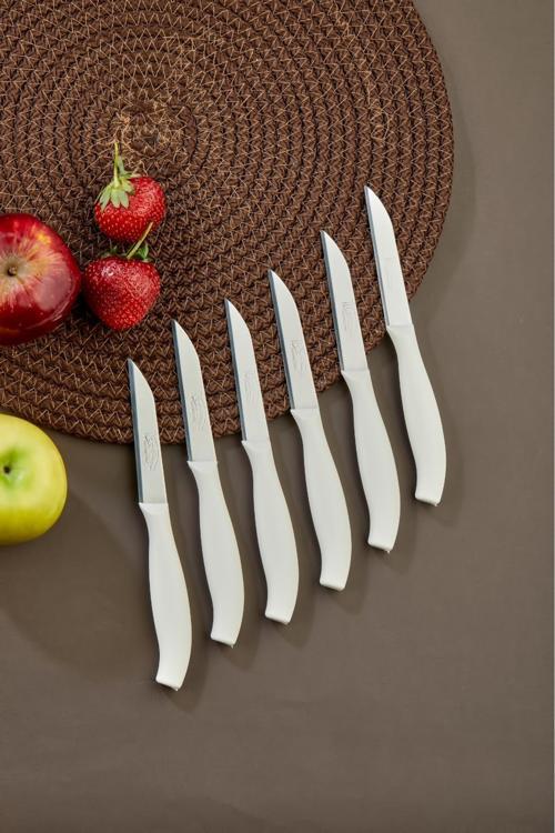 6 Lı Lüx Paslanmaz Çelik Sebze Ve Meyve Bıçağı