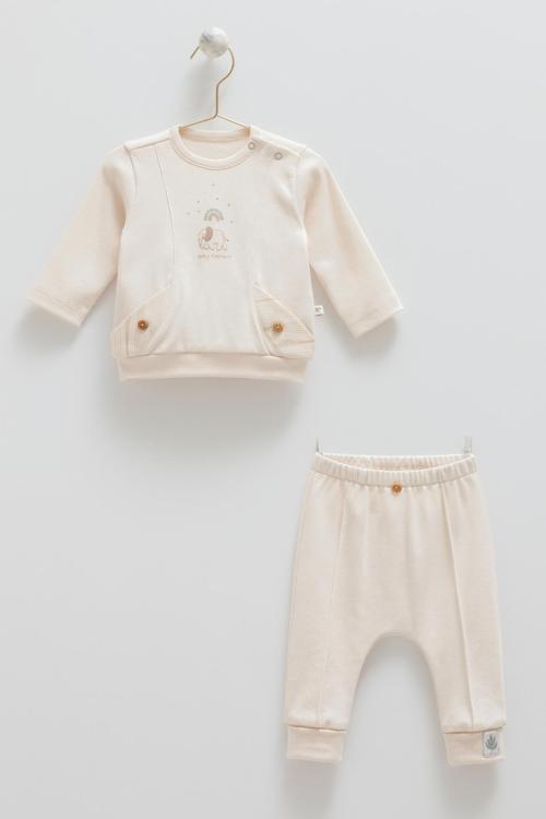 GOOD BABY CEP DETAYLI ALT ÜST TAKIM - CARAMELL  - TKE1835 - Bej - 9 - 12 Ay - TKE1835-Bej-9 - 12 Ay Bej