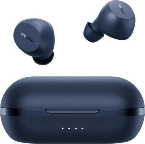 M12 İki Mikrofonlu Ipx8 Tek Çift Kullanım Bluetooth Kulaklık 25 Saat Müzik Mavi