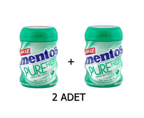 Pure Fresh Yeşil Nane Aromalı Sakız - Şekersiz(Tatlandırıcılı) 60g (2 ADET)