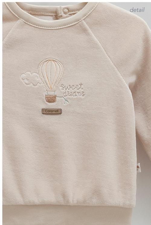 STAR POINT CEP DETAYLI KADİFE ALT ÜST TAKIM - CARAMELL - TKE2156 - Bej - 3 - 6 Ay - TKE2156-Bej-3 - 6 Ay Bej