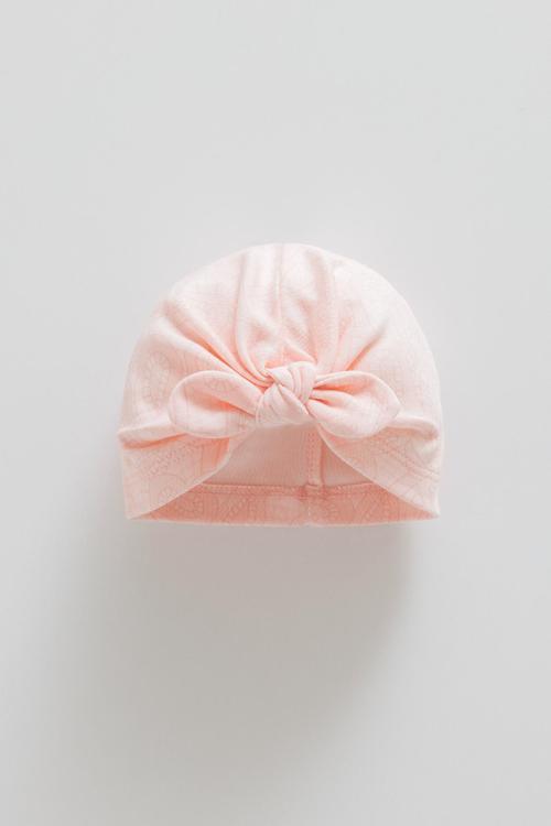 TINY LACE FİYONKLU BONE - CARAMELL  - SPK1892 - Pembe - 9 - 12 Ay - SPK1892-Pembe-9 - 12 Ay Pembe