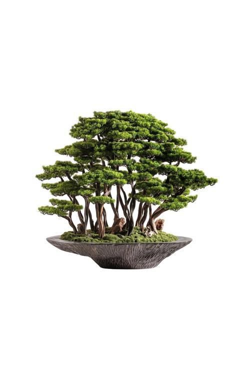 Kursa Bonsai Garden - Iç Ve Dış Mekan Kullanımına Uygun Premium Kalitede Yapay Ağaç 130X120 Cm