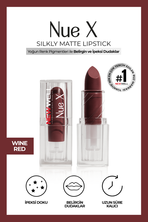 Nue X Silkly Matte Lipstick Wine Red 06
