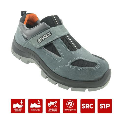 CLAS-X 12 Gri Süet Kaplama Kompozit Burunlu Suya Dayanıklı İş Ayakkabısı S1P 44 Numara