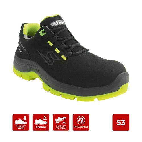 Combo-X 100 Siyah Süet Kaplama Kompozit Burunlu Suya Dayanıklı İş Ayakkabısı S3 41 Numara