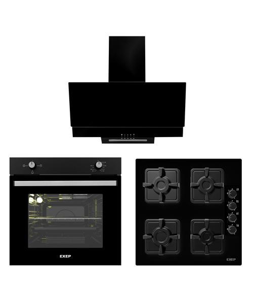 Line Siyah 3 Lü Ankastre Set (Ed401-Eo320-Ef200)