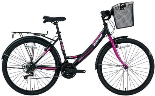 Mabella 24 Jant Şehir Bisikleti Mat Siyah Mor Renk