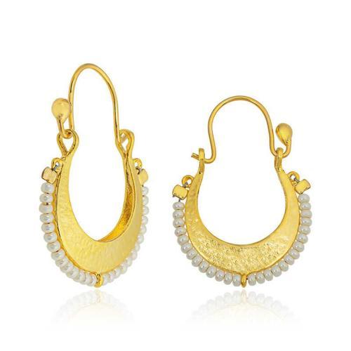 ​925 Ayar Gümüş Beyaz Taşlı Bohem Küpe (BC-505A56)