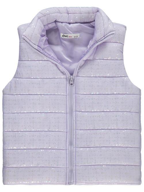 Varak Desen 6-9 Yaş Yelek - Lila 6-7 Yaş