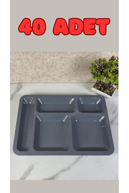 40'Lı 5 Gözlü Tabldot Polikarbon Kırılmaz Ve Hafif (40 Adet)