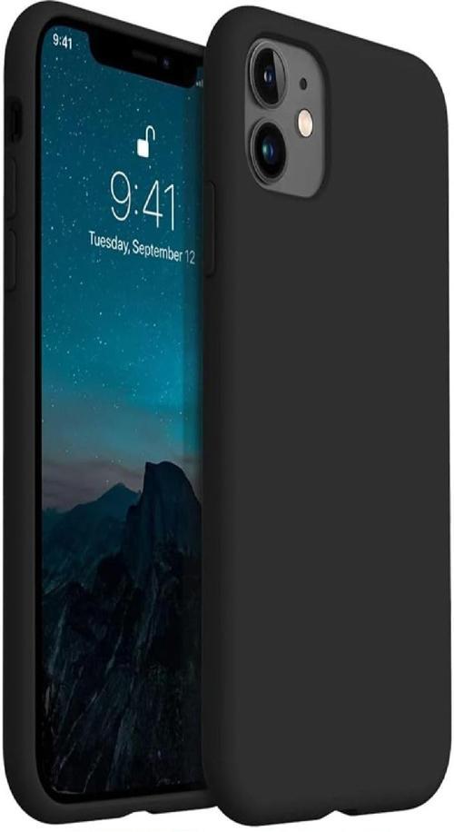 iphone 11 Uyumlu Premium Lansman Liquid Silikon Kılıf İçi Kadife-Siyah