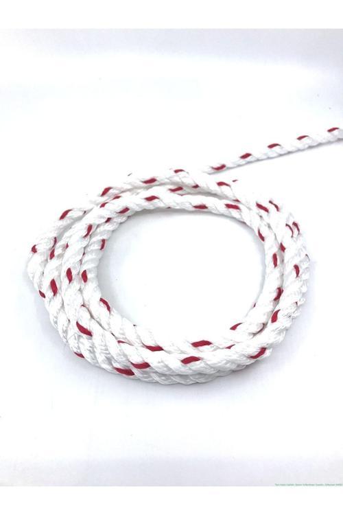 Beyaz - 12 Mm Yüzen Üçkol Halat 20 Metre - Batmayan Tonoz-Çapa- Polipropilen Tekne Halat