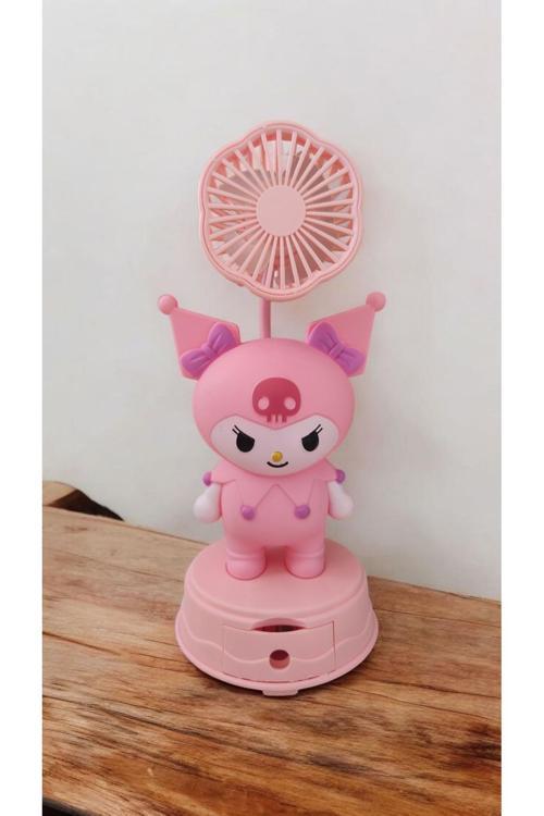 Kuromi Şarjlı Masa Fanı 2 Kademeli Usb Şarjlı Çokd Da Tatlı