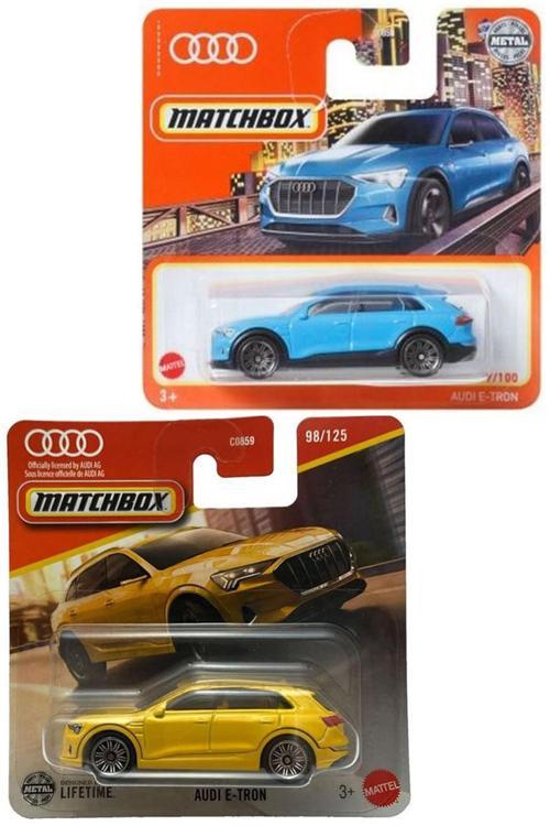 2 Araç Set - Matchbox Audi E-Tron Sarı & Mavi (1/64)