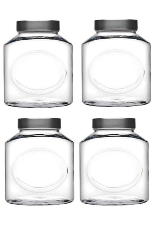 Elips Kavanoz Metal Kapaklı - 1000 Cc 80393  4 Adet