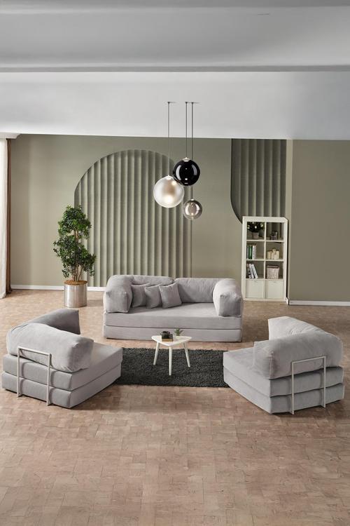 Legom Avanos Aktivite Koltuğu Yatak Olabilen Çok Amaçlı Kanepe Koltuk Takımı Gri