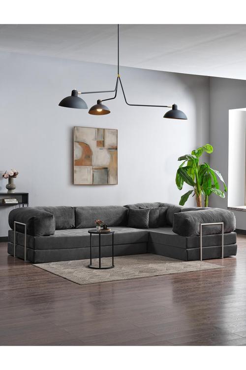 Legom Lucas Aktivite Koltuğu Yatak Olabilen Çok Amaçlı Kanepe L Koltuk Antrasit