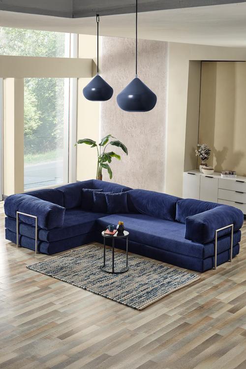 Legom Lucas Aktivite Koltuğu Yatak Olabilen Çok Amaçlı Kanepe L Koltuk Mavi