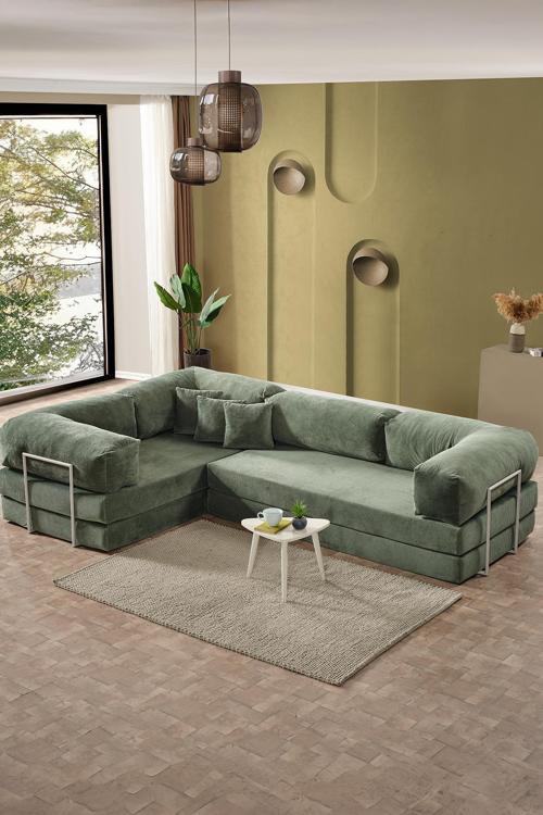 Legom Lucas Aktivite Koltuğu Yatak Olabilen Çok Amaçlı Kanepe L Koltuk Yeşil