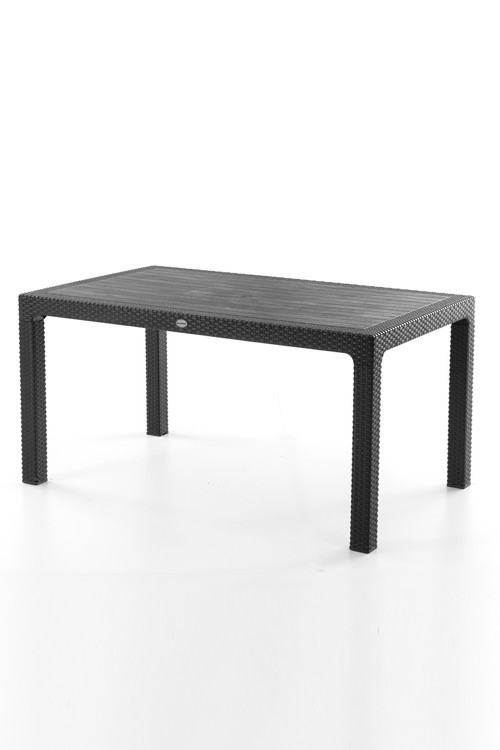 Rattan 90x150 Cm Masa Siyah