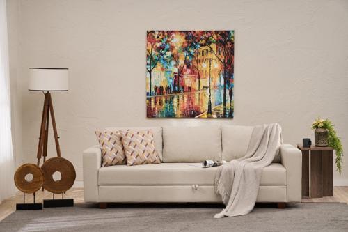 Aly Serisi Yataklı Sandıklı Üçlü Koltuk Krem Arzilla