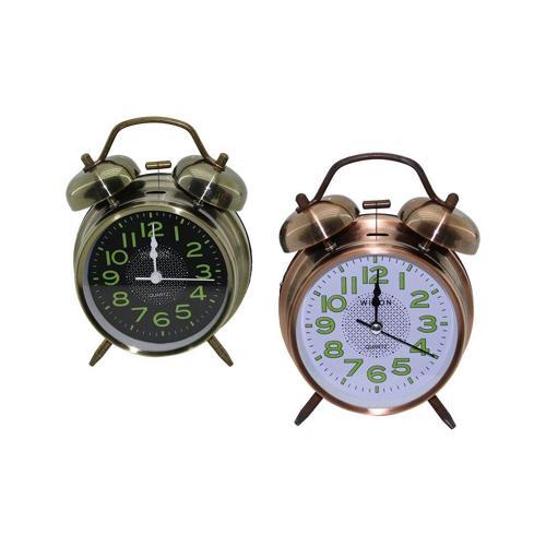 BÜYÜK MASA ÇALAR SAAT BÜYÜK FOSFORLU RAKAMLAR ÇAP: 10CM  