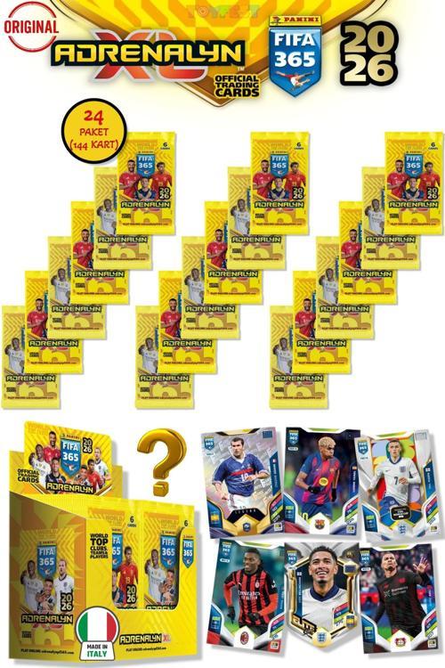 Panini Adrenalyn Fifa 365 - 2026 Official Trading Card Futbolcu Kartları - 24 PAKET (144 KART)