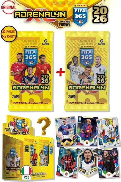 Panini Adrenalyn Fifa 365 - 2026 Official Trading Card Futbolcu Kartları - 2 PAKET (12 KART)