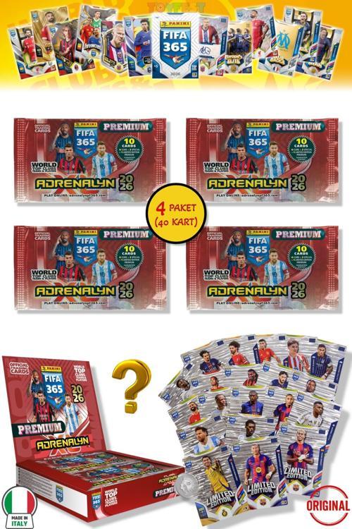 Panini Fifa 2026 Premium 4 Paket - 40 Kart (24 Core 4 Fans 4 Power 4 Jewel 4 Limited Edition)