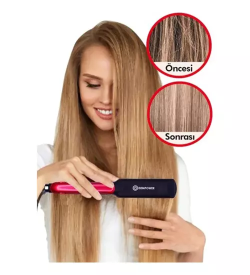 Seramik Kaplı Pembe Detay Saç Düzleştirici