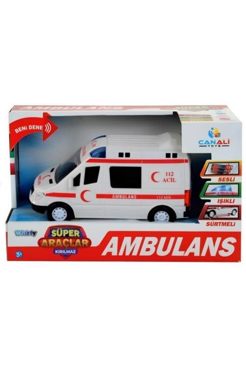 Pilli Sesli Işıklı Ambulans Oyuncak
