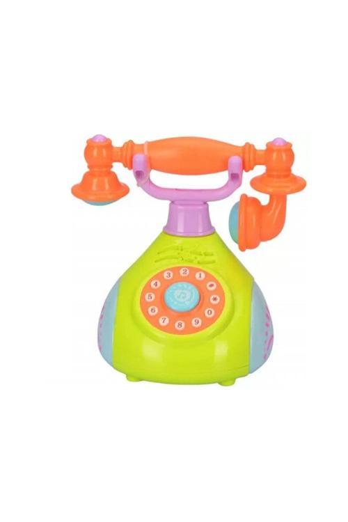 Çocuklar için Müzikli Telefon Işık ve Ses Efektli Retro Stil Sabit Telefon Modeli