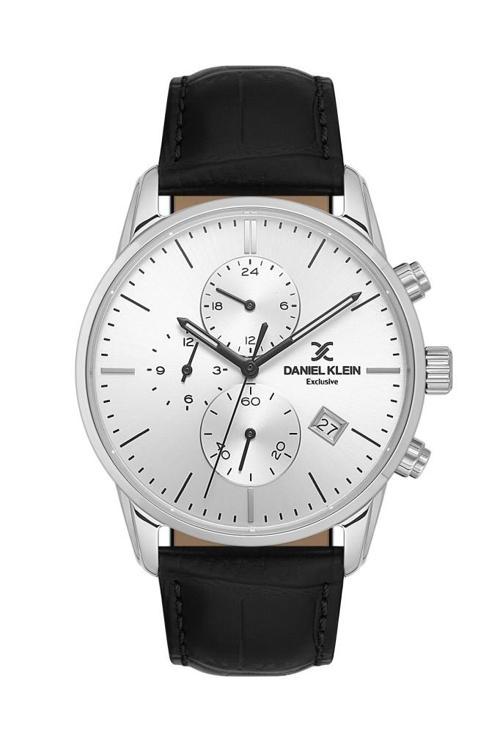 DK.1.13834-8 Exclusive Fonksiyonlar Aktif  Deri Kordon Siyah Renk Erkek Kol Saati