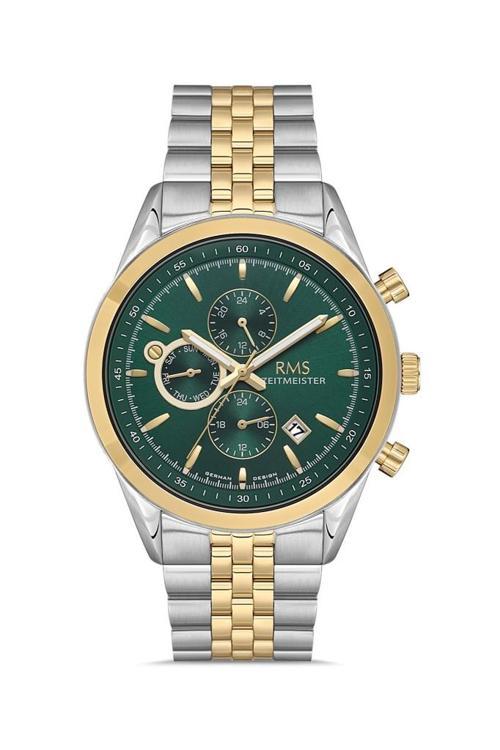 Rms Zeitmeister RMS.1.AG1163.13 Tüm Fonksiyonlar Aktif Kristal Camlı Çelik Kordon Çelik Kasa 5 ATM Suya Dayanıklı Metali