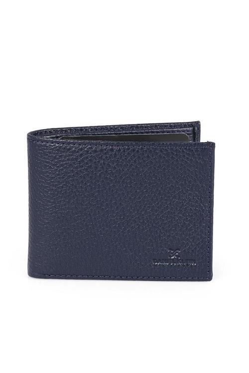 DKL0171-2 Gerçek Deriden Üretilme Lacivert Erkek Cüzdan&Kartlık