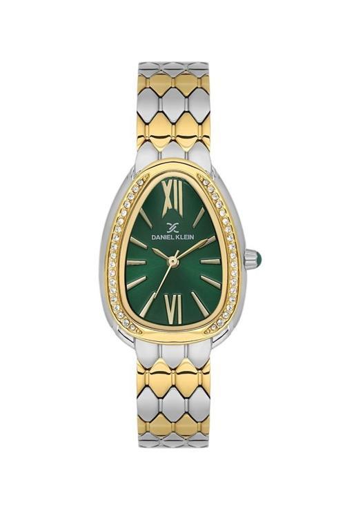 DK.3.10067-5 Çelik Kaplama Tasarım Kadran  Metalik-Altın Renk Kadın Kol Saati