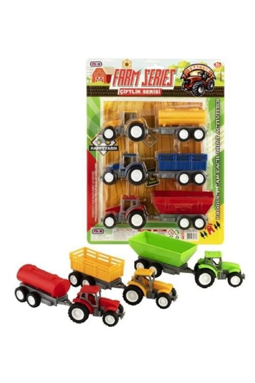 Rengarenk 3lü Remorklu Traktör Seti