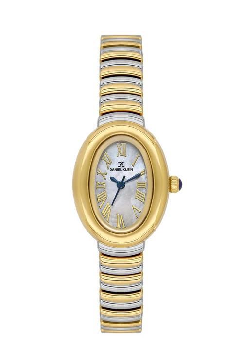 DK.3.10056-3 Oval Kadran Metal Kordon Metal Kasa 3 ATM Suya Dayanıklı Metali-Altın Renk Kadın Kol Saati