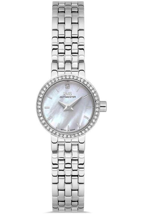 RMS Zeitmeister RMS.1.AG1602.01 Minimal Taşlı Tasarım Safir Camlı Çelik Kordon Çelik Kasa 5 ATM Suya Dayanıklı Metalik R