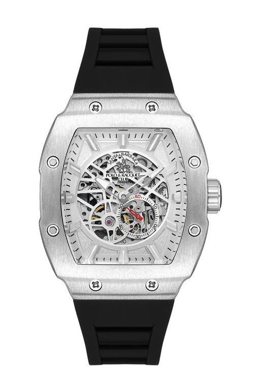 Santa Barbara Polo Racquet Club SB.1.10549.1 Otomatik Mekanizmaya Sahip Silikon Kordon Çelik Kasa 5 ATM Su Geçirmezlik D