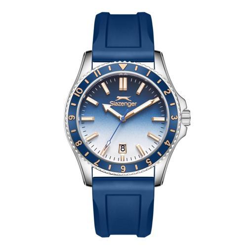 SL.09.2531.1.02 Silikon Kordon Çelik Kasa 10 ATM Suya Dayanıklı Lacivert Renk Erkek Kol Saati