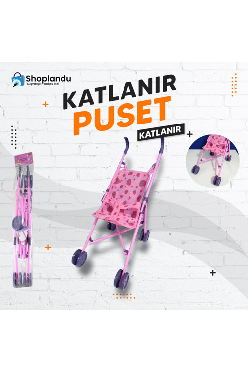 Katlanır Baston Bebek Puseti Oyuncak Bebek Arabası
