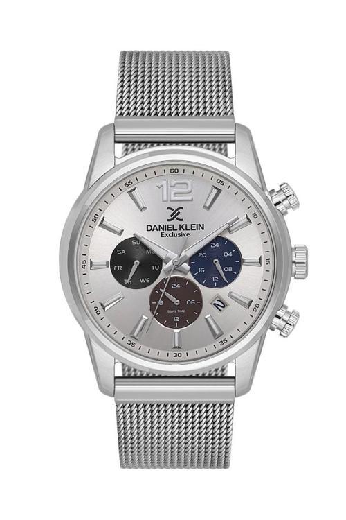 DKE.1.10883-6 Hasır Kordon Exclusive Fonksiyonlar Aktif 3 Atm Suya Dayanıklı Metalik Renk Erkek Kol Saati