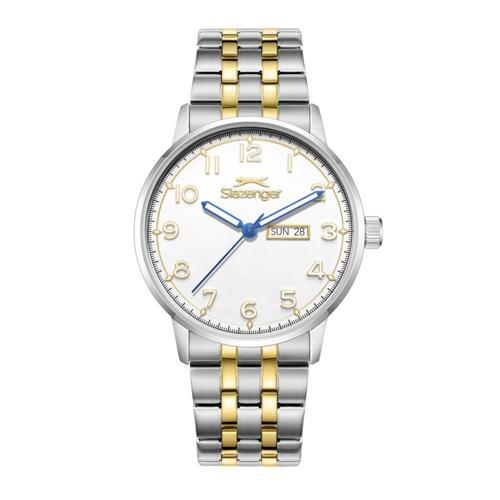 SL.09.2560.2.06 Çelik Kordon Çelik Kasa 10 ATM Suya Dayanıklı Metalik-Altın Renk Erkek Kol Saati
