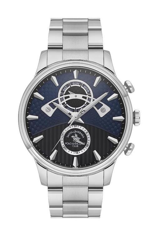 Santa Barbara Polo Racquet Club SB.1.10592-2 Tüm Fonksiyonları Aktif Çelik Kordonlu Suya dayanıklı Metalik Renk Erkek Ko