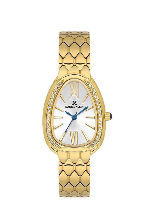 DK.3.10067-2 Tasarım Kadran Taşlı Tasarım 3 Atm Suya Dayanıklı Altın Renk Kadın Kol Saati