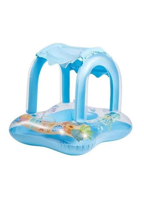 Şişme Gölgelikli Bebe Flotörü Bebek Simiti Baby Float Bebek Simidi 0-3 Yaş