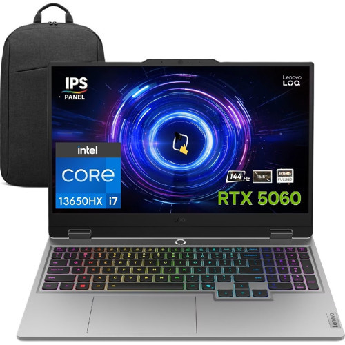 Loq 15IRX10 Intel Core I7 13650HX 16GB 1tb SSD Rtx 5060 8gb (100W) 15,6" Fhd 144Hz IPS Panel Freedos Taşınabilir Bilgisa