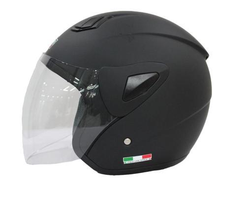 Kask Sw-733 Mat Siyah Şeffaf Camlı